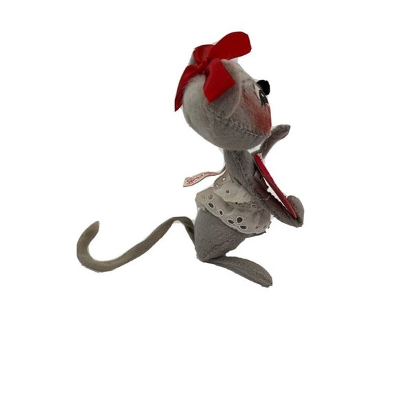 Annalee Valentine's Day Mouse Heart Love 1965 Hand Painted Face Vintage - Picture 4 of 5